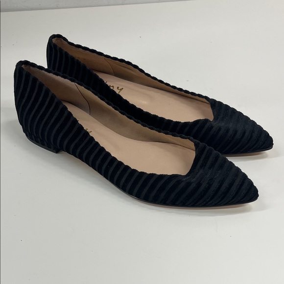 French Sole Elka Velvet Ballet Flat in Black Size 7.5 - Picture 2 of 8